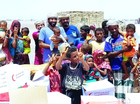 مساعدات إماراتية إلى عدد من المناطق في محافظة لحج