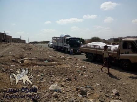 مديرتي الحوطة وتبن تسيران قافلة الى جبهات الاغابرة في الصبيحة .. استمرار لحملة دعم