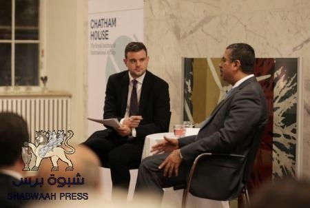 ‎بحاح يحاضر في المعهد ‎الملكي للشؤون الدولية بلندن Chatham Hous