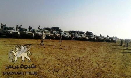 وصول عشرات الأطقم العسكرية دعم إماراتي لقوات الحزام الأمني في بلحاف