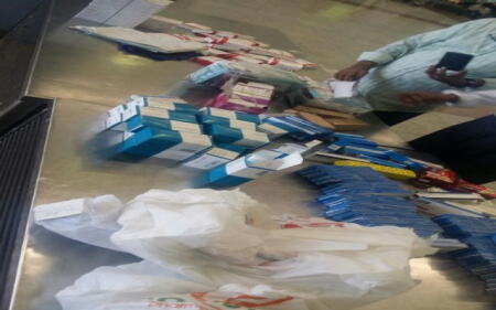 أمن مطار عدن يضبط أدوية مهربة من مصر إلى عدن .