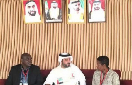 مدير الهلال الأحمر الإماراتي يلتقي وفد مكتب المبعوث الأممي لليمن