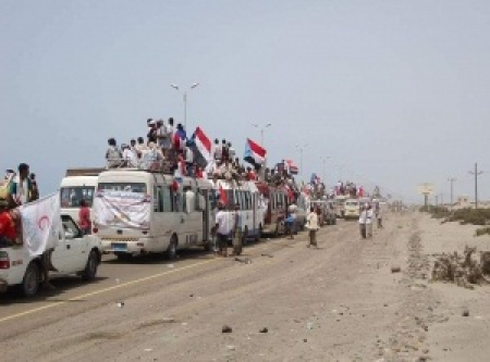 توافد الآلاف من ابناء الجنوب إلى محافظة لحج لتدشين الجمعية الوطنية بالمحافظة