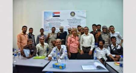دائرة الحريات في المجلس الإنتقالي تدرب ضباط في أمن عدن