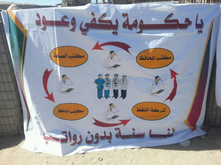 بعد إمتناع سلطة شبوه الفاسدة صرف مرتباتهم : الأطباء الأجانب يواصلون تنفيذ الوقفات الاحتجاجية (صور)