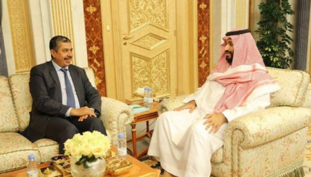 سمو ولي العهد السعودي يلتقي بحاح قبل توجهه إلى واشنطن