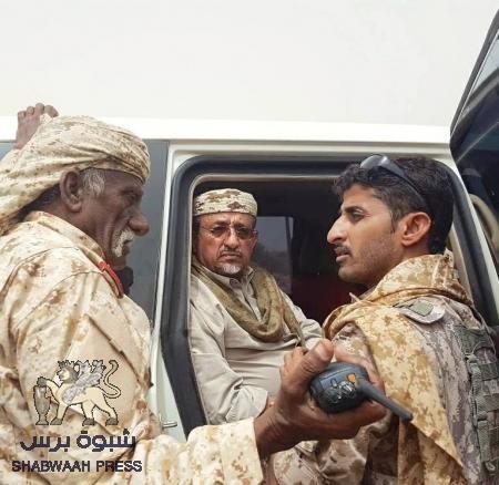 قادة نخبة شبوه يصلون نصاب بعد استحداث نقطة عسكرية من قبل لواء 163 ‘‘مشاة إخوان‘‘