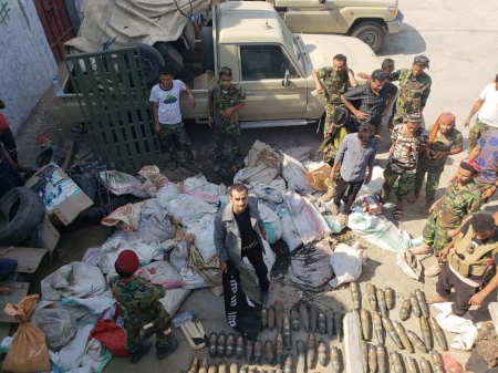 أمن عدن: الكشف عن أسلحة نوعية جديدة في مخزن بالبريقة بينها صواريخ حرارية