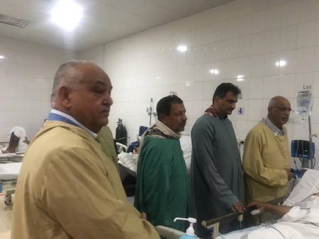 قياديان في الإنتقالي يزوران اللوائين الزنداني وطماح وعدد من القيادات والجنود في مستشفيات العاصمة عدن